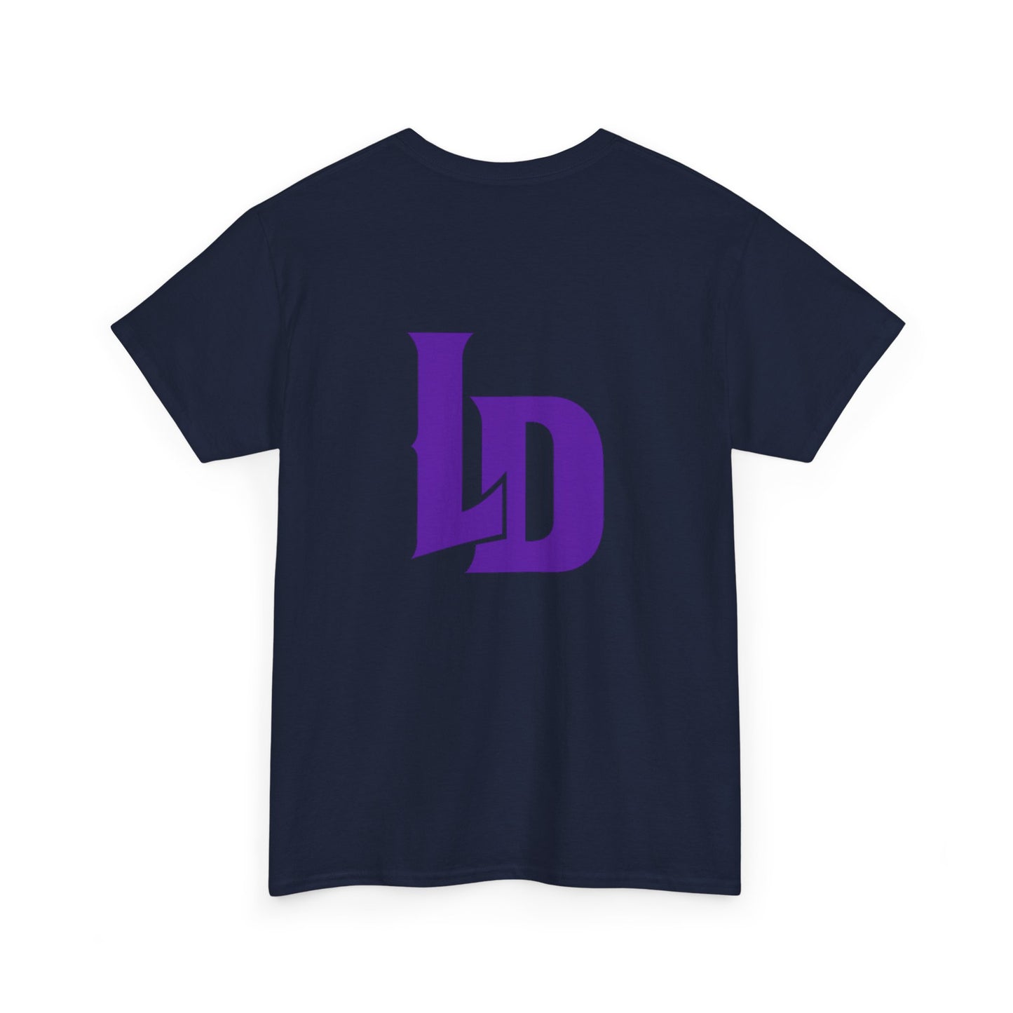 LD Logo T-Shirt — Purple Minimalist Chest & Back Tee