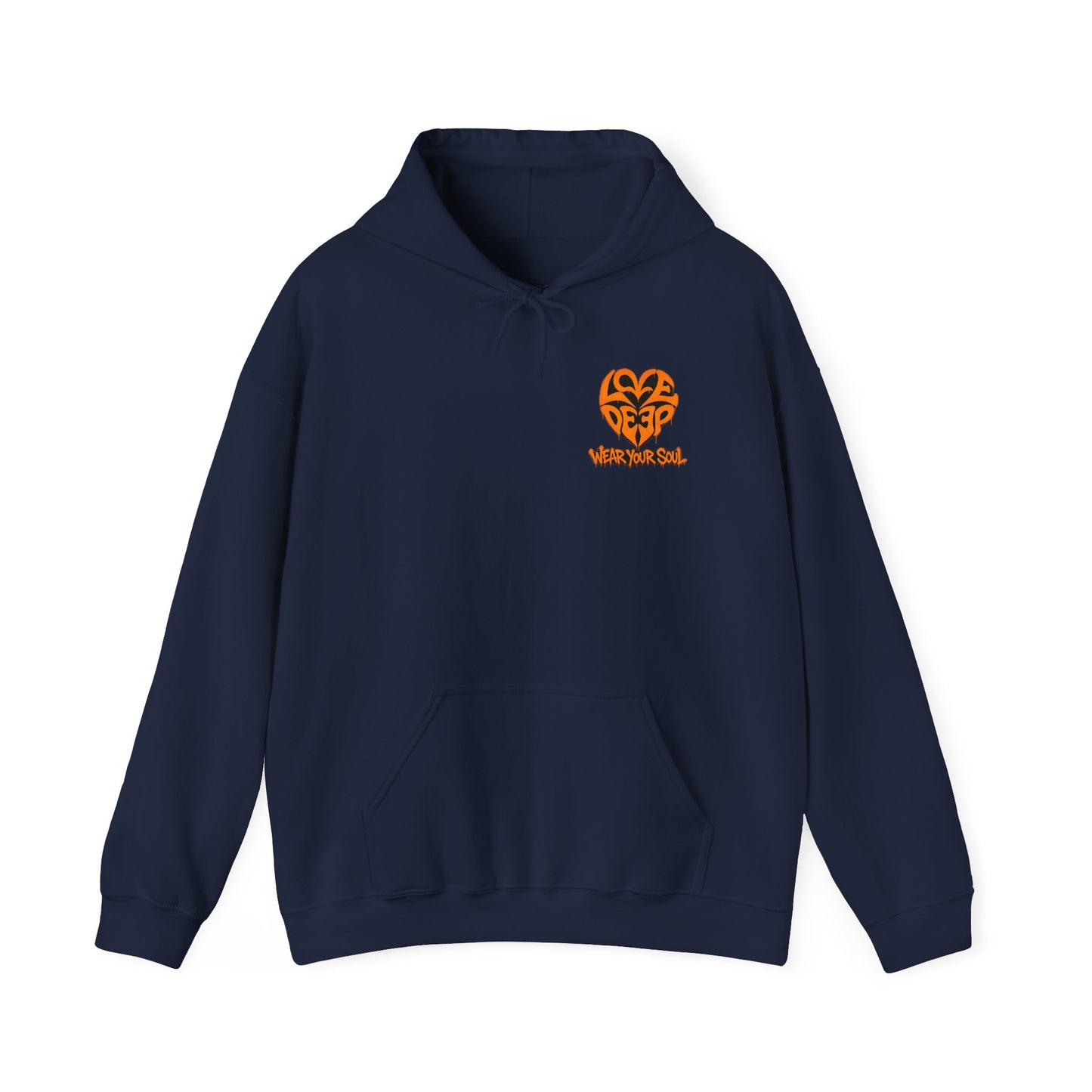 Love Deep Heart Emblem Hoodie — Retro Vintage Pullover