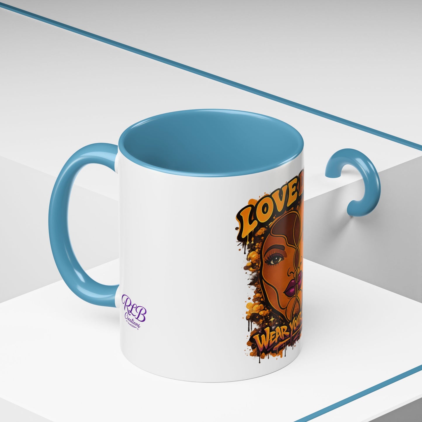 Purple Lips Love Deep Dual-Face Accent Coffee Mug (11oz)