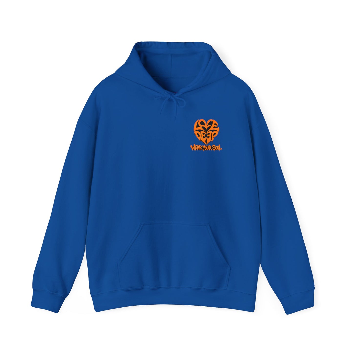 Love Deep Heart Emblem Hoodie — Retro Vintage Pullover