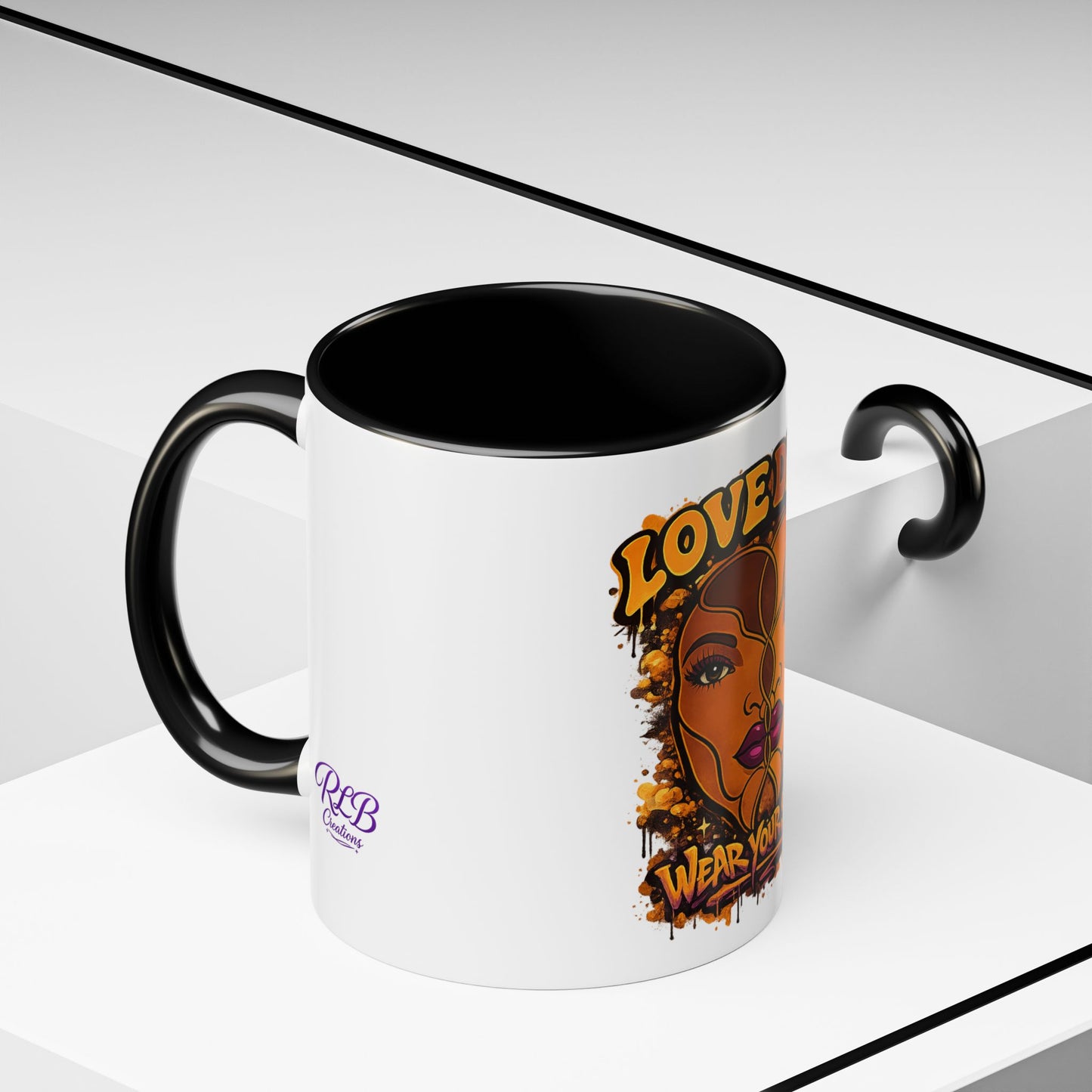 Purple Lips Love Deep Dual-Face Accent Coffee Mug (11oz)
