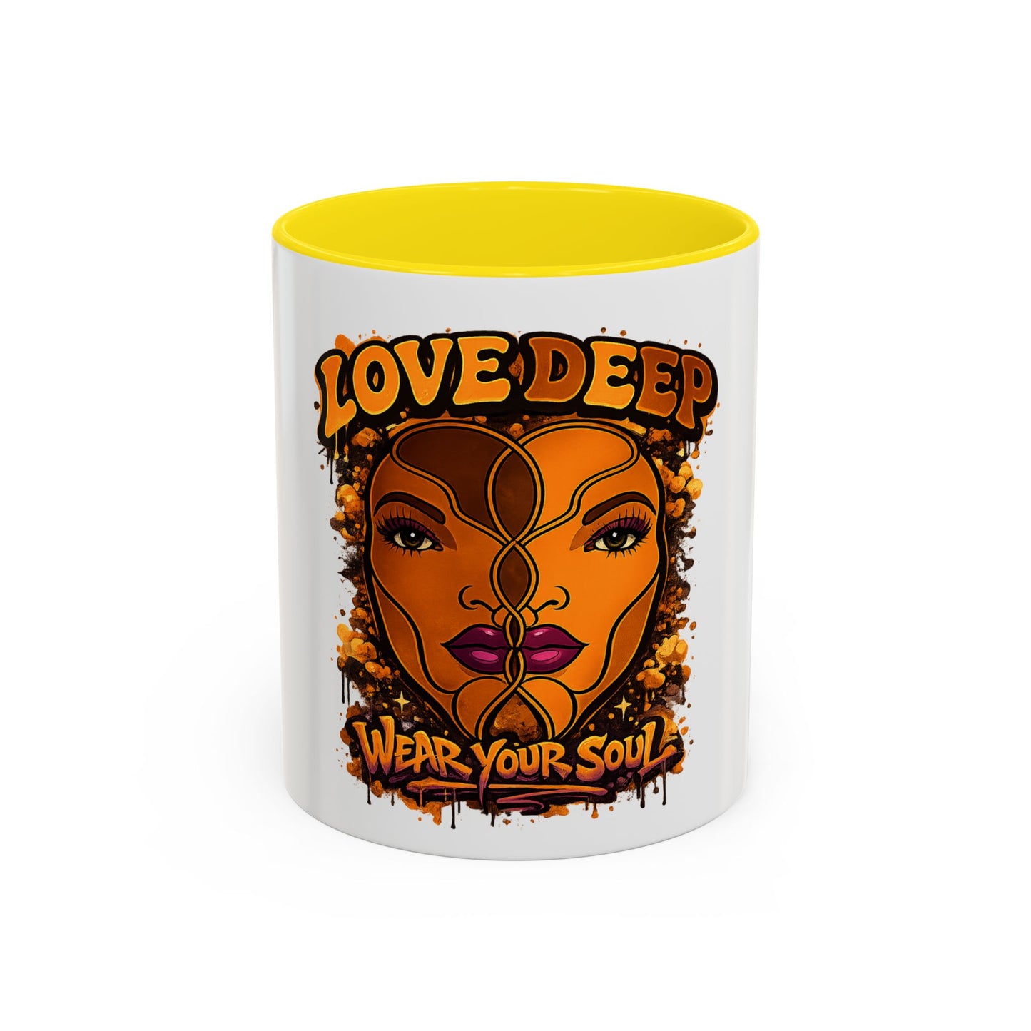 Purple Lips Love Deep Dual-Face Accent Coffee Mug (11oz)
