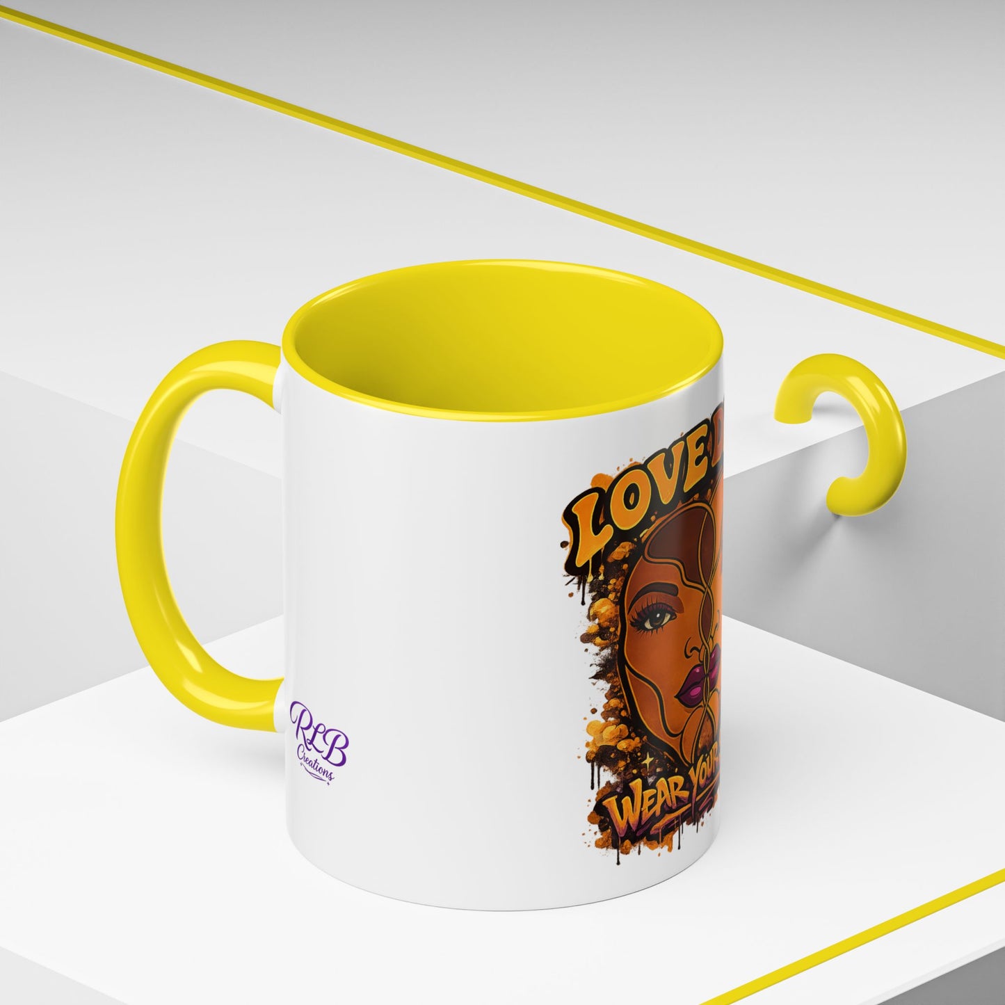 Purple Lips Love Deep Dual-Face Accent Coffee Mug (11oz)
