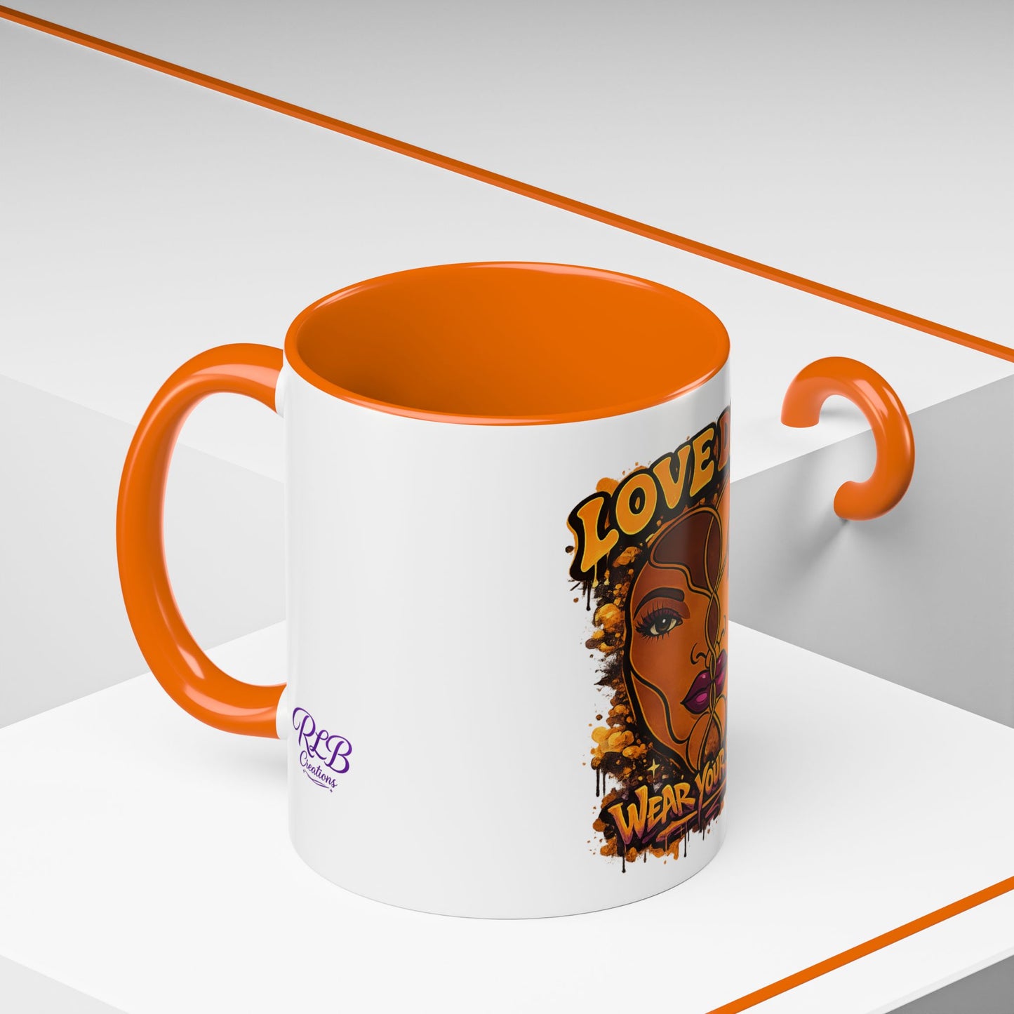 Purple Lips Love Deep Dual-Face Accent Coffee Mug (11oz)