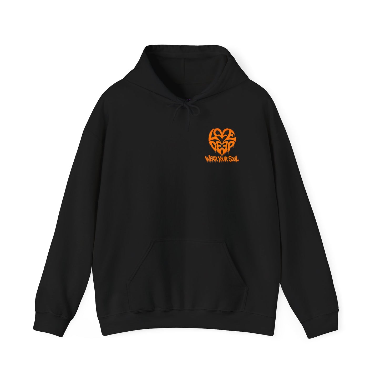 Love Deep Heart Emblem Hoodie — Retro Vintage Pullover