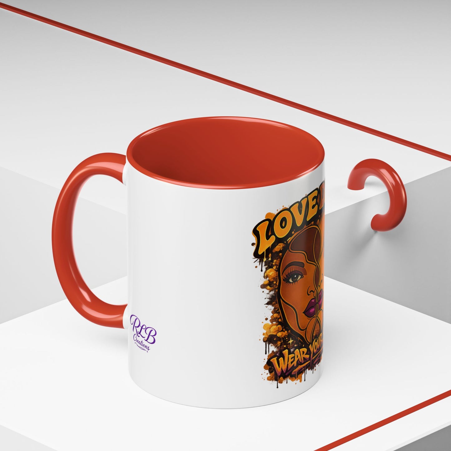 Purple Lips Love Deep Dual-Face Accent Coffee Mug (11oz)