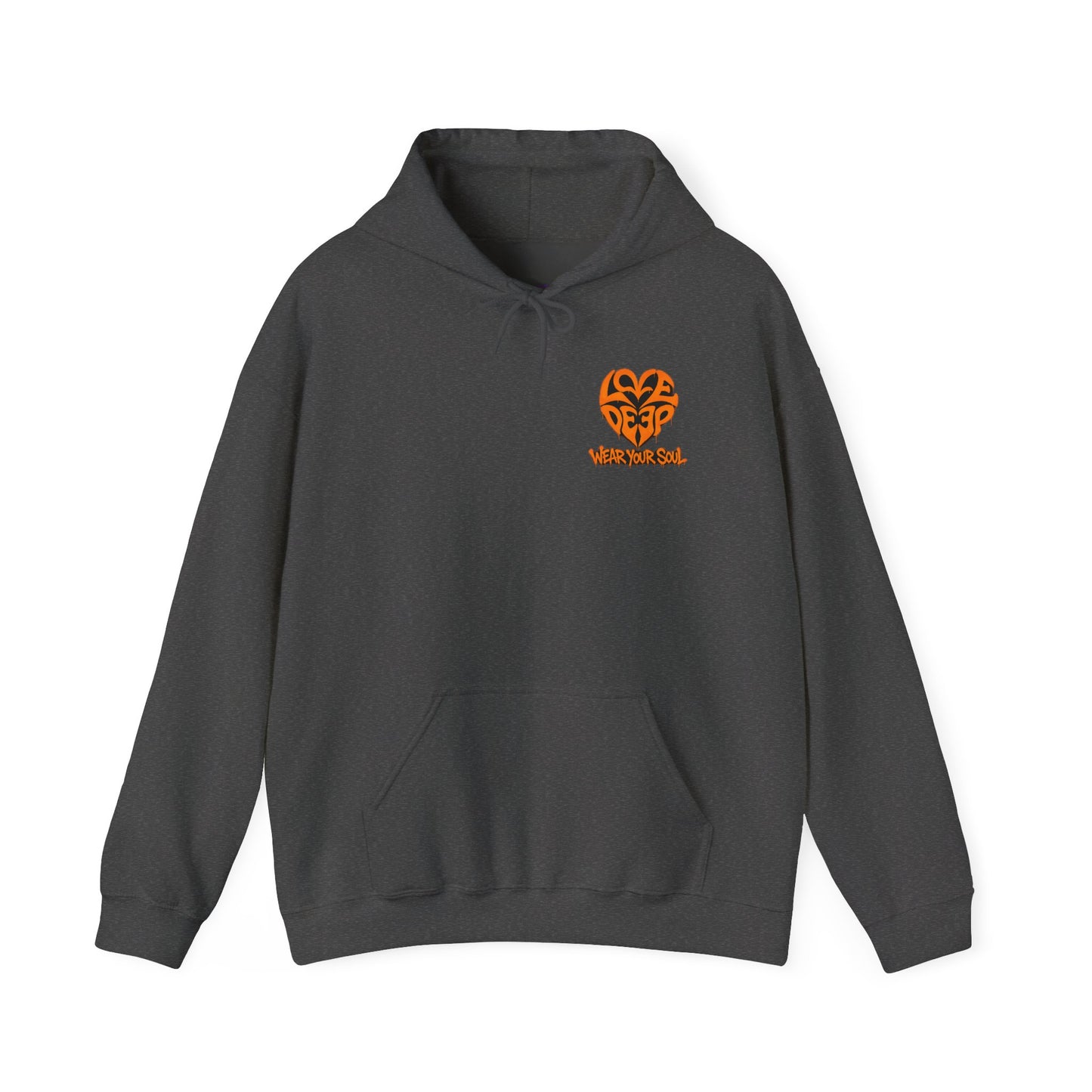 Love Deep Heart Emblem Hoodie — Retro Vintage Pullover