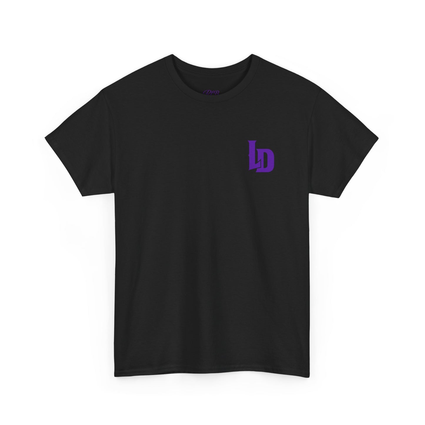 LD Logo T-Shirt — Purple Minimalist Chest & Back Tee