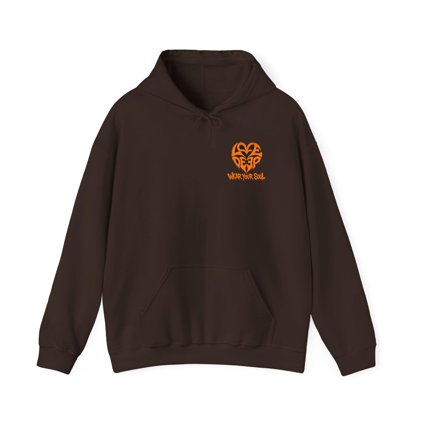 Love Deep Heart Emblem Hoodie — Retro Vintage Pullover
