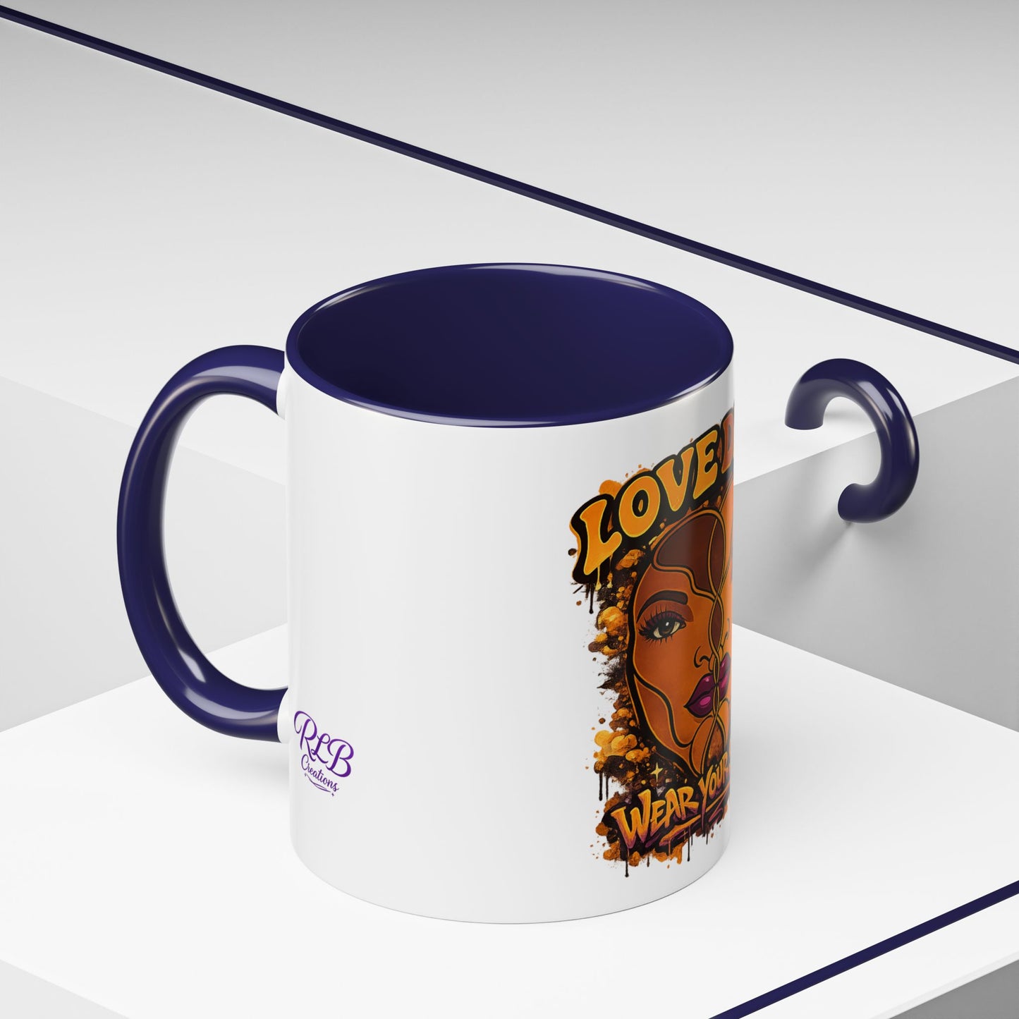 Purple Lips Love Deep Dual-Face Accent Coffee Mug (11oz)