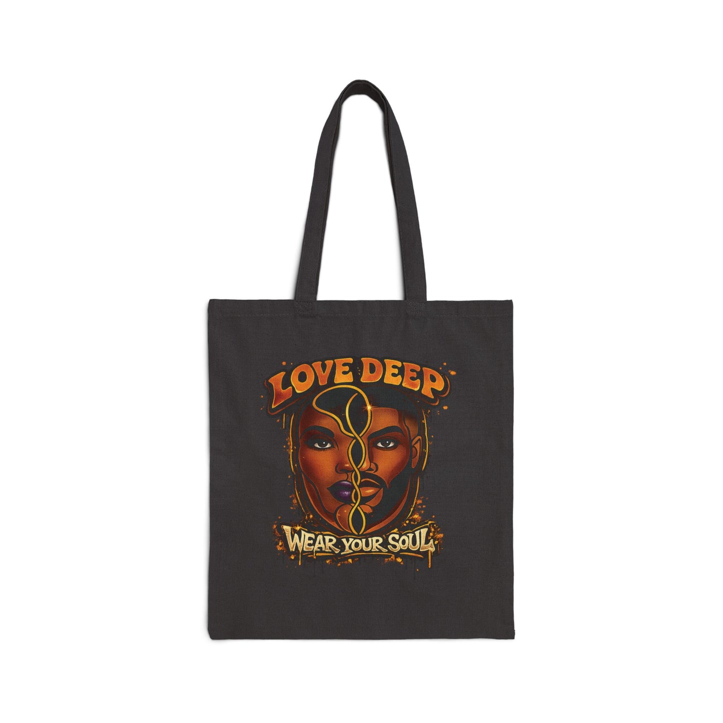 Love Deep Dual-Face Couple Canvas Tote Bag