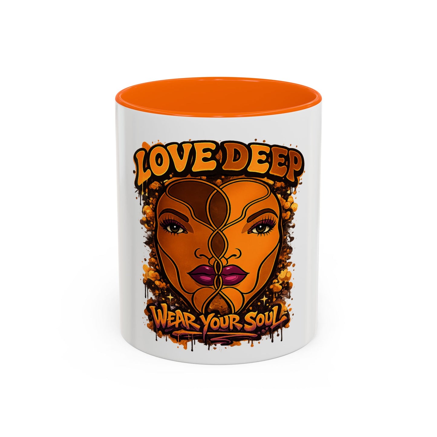 Purple Lips Love Deep Dual-Face Accent Coffee Mug (11oz)