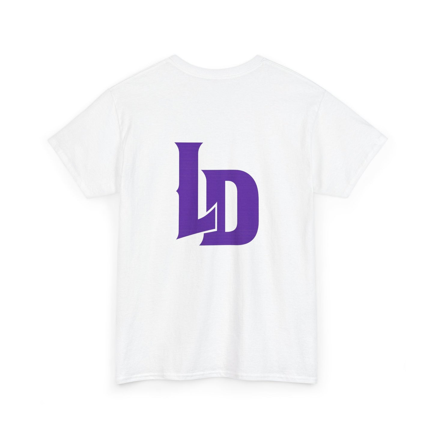 LD Logo T-Shirt — Purple Minimalist Chest & Back Tee