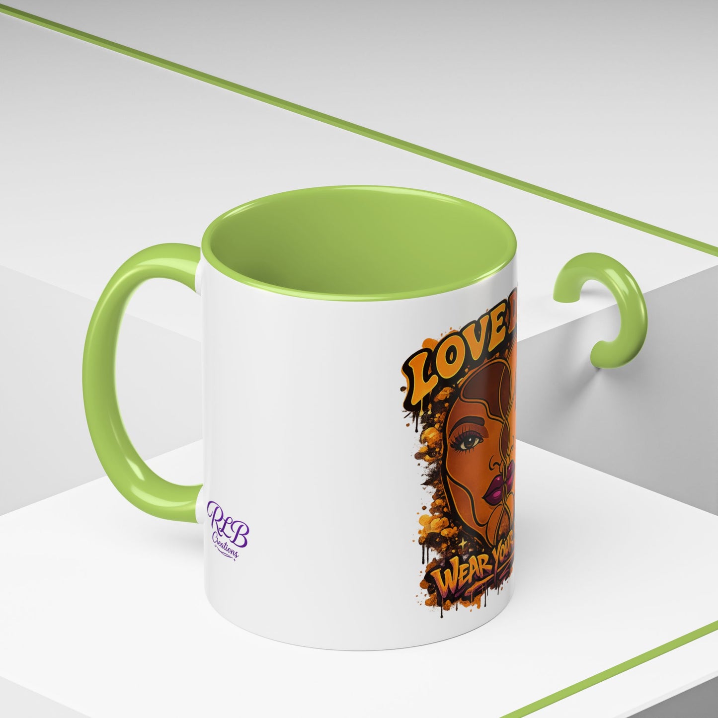 Purple Lips Love Deep Dual-Face Accent Coffee Mug (11oz)