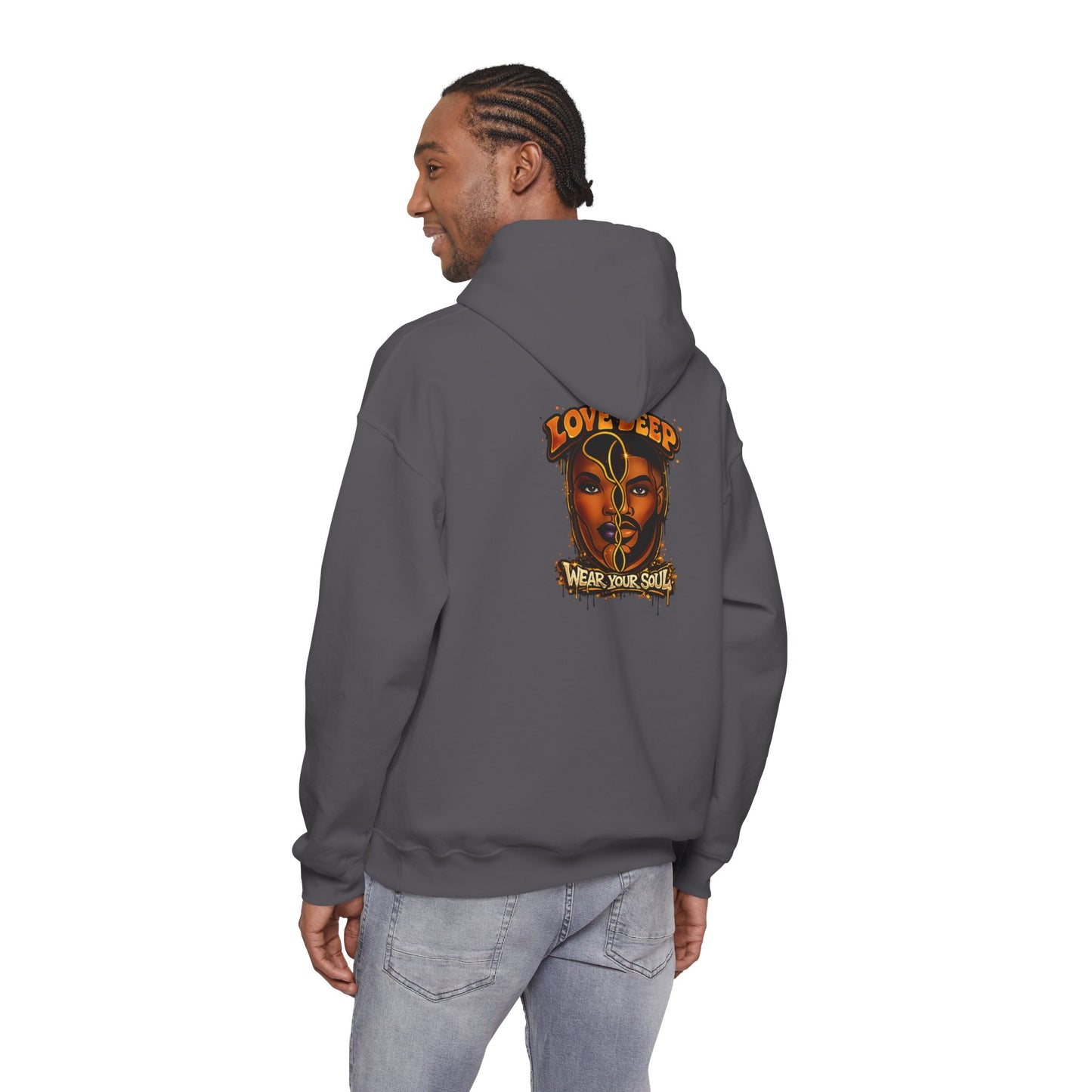 Love Deep Dual-Face Couple Graphic Hoodie