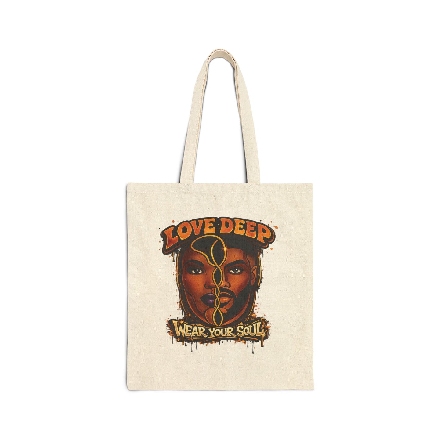 Love Deep Dual-Face Couple Canvas Tote Bag