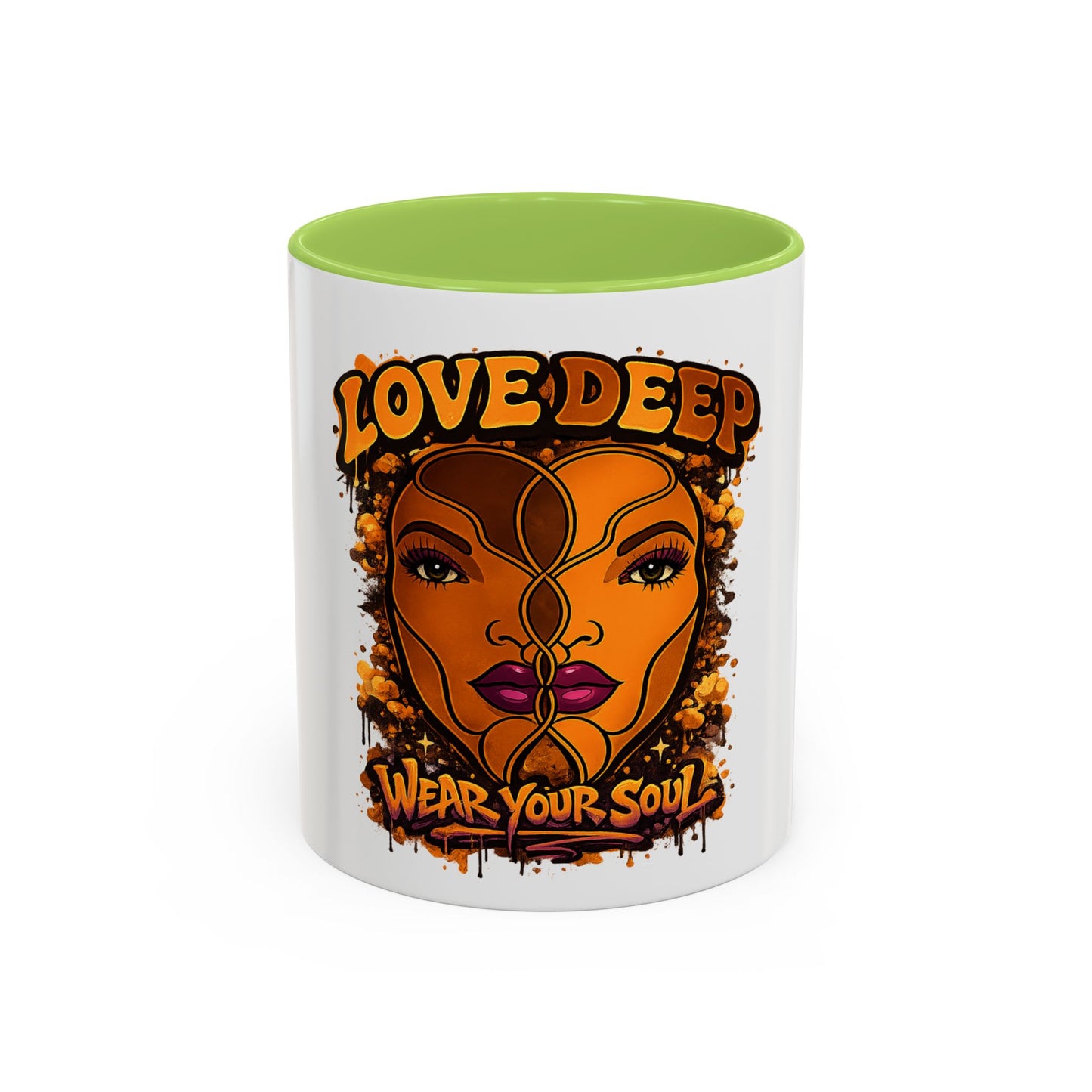 Purple Lips Love Deep Dual-Face Accent Coffee Mug (11oz)