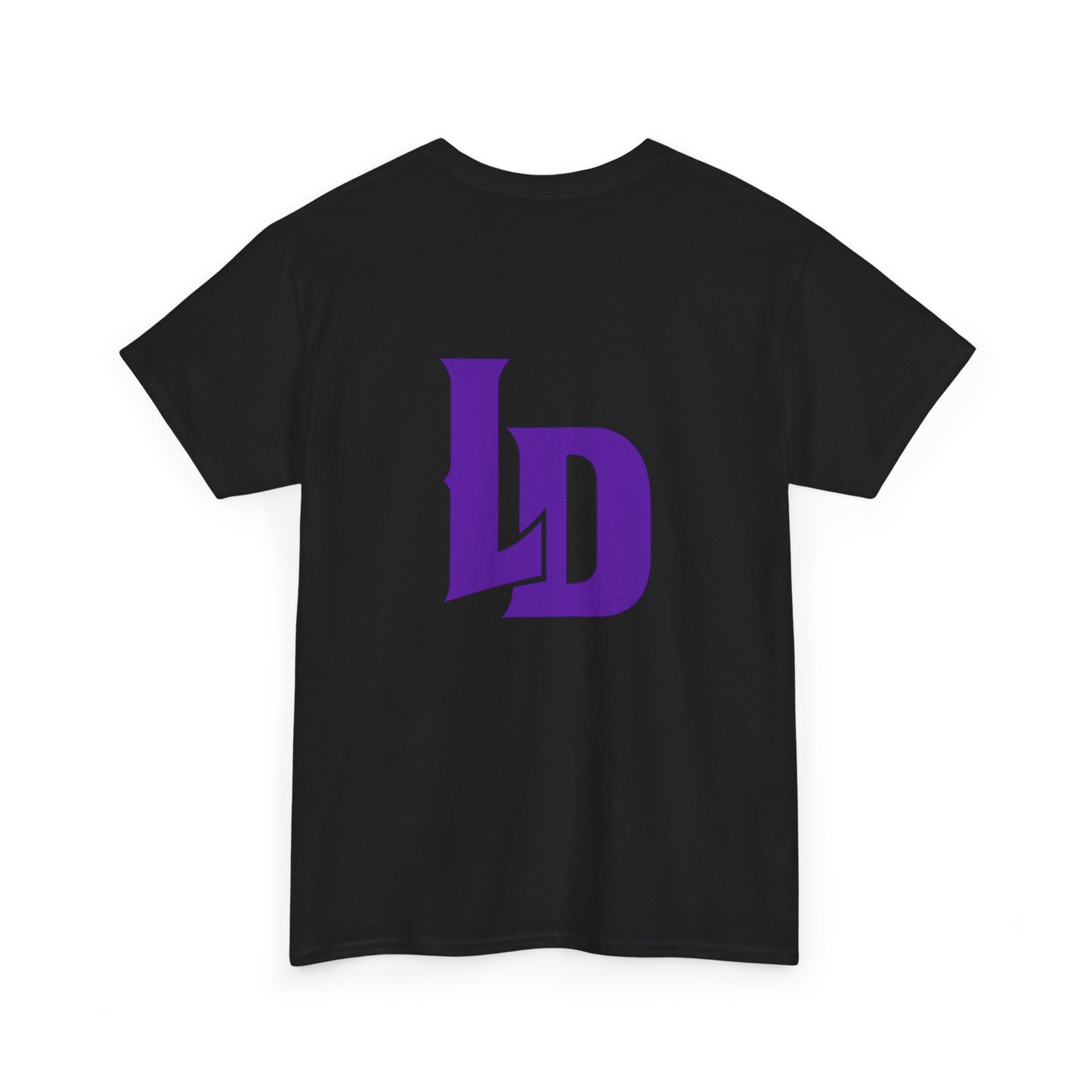 LD Logo T-Shirt — Purple Minimalist Chest & Back Tee