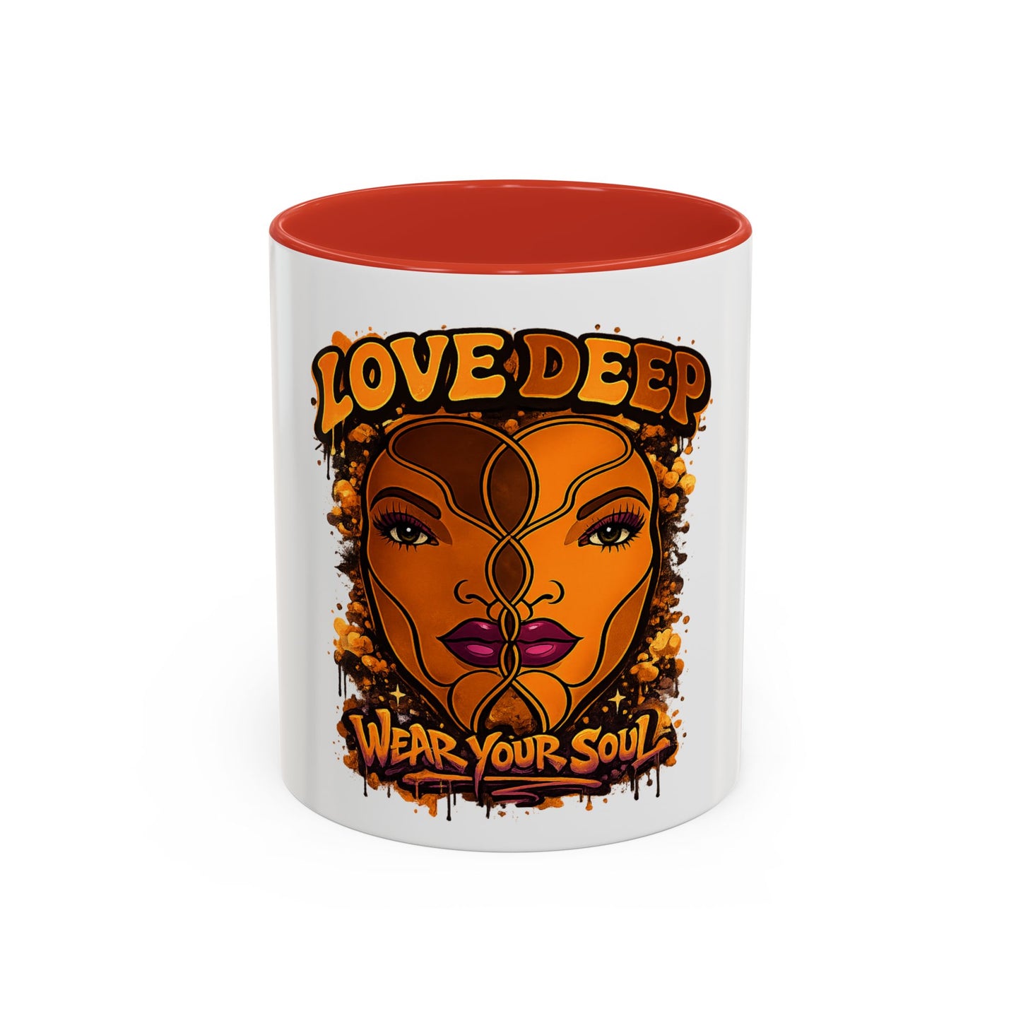 Purple Lips Love Deep Dual-Face Accent Coffee Mug (11oz)