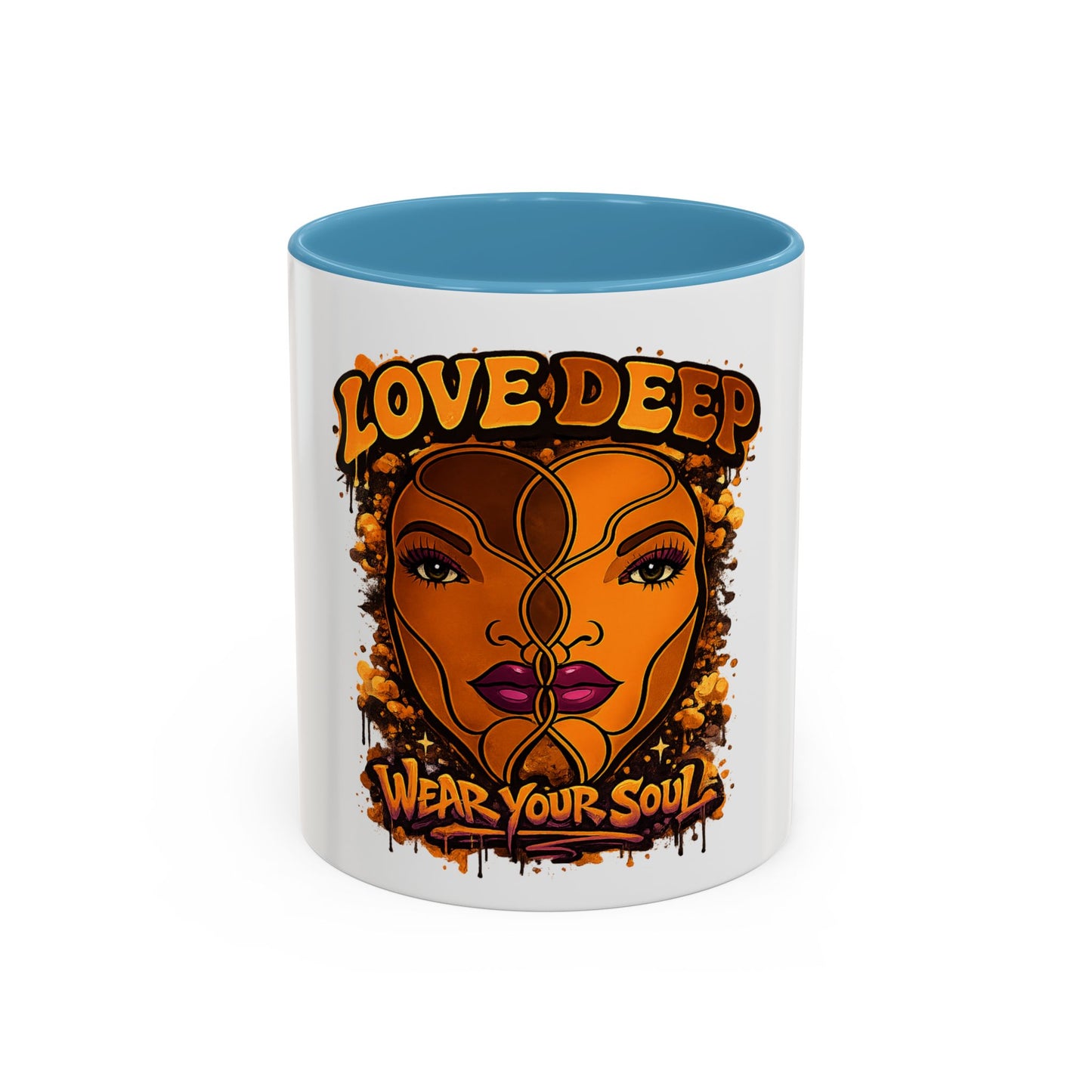Purple Lips Love Deep Dual-Face Accent Coffee Mug (11oz)